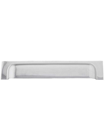 Rectangular Cast-Brass Bin Pull - 6 inch or 7 inch Center-to-Center in Polished Chrome.
